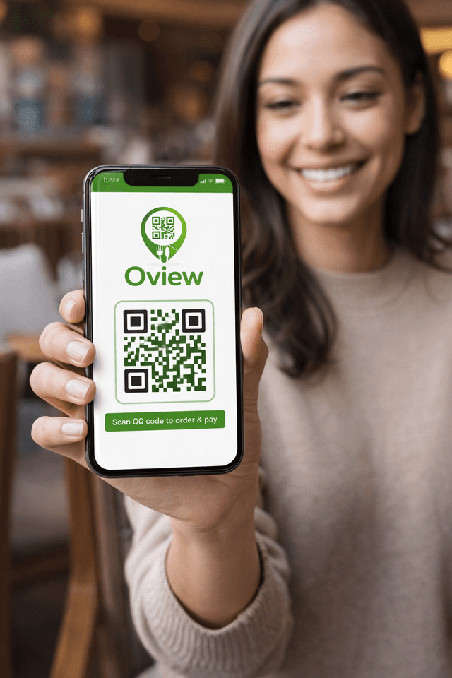 Application Oview - Menu digital sur smartphone